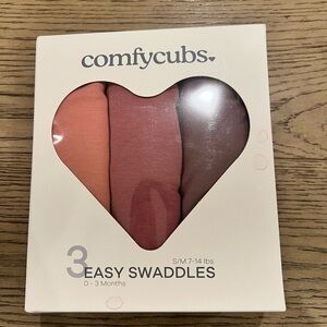 Comfy Cubs Swaddle Set in Pink and Red